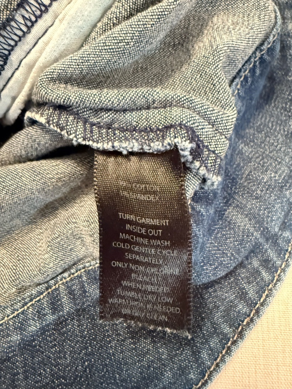 White House Black Market Ruffle Denim Jacket Size 0 Dark Wash - Picture 6 of 6
